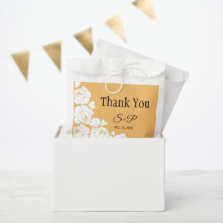 Bridal Shower Buff Beige Vintage Look Thank You Favour Bag
