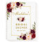 Bridal Shower Burgundy Floral Gold Gift List