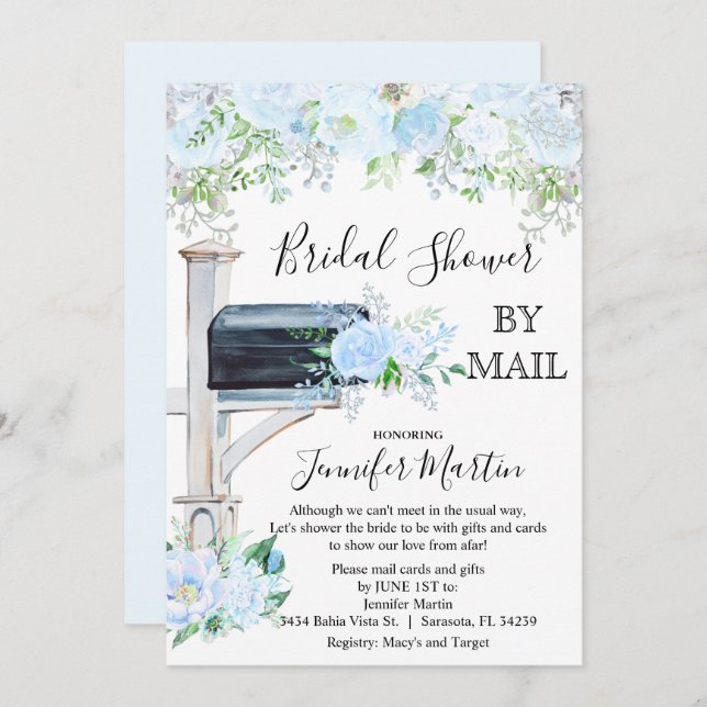 Bridal Shower by Mail Invitation (Front/Back)