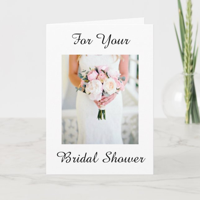 BRIDAL SHOWER CARD WITH WISHES ON NEW JOURNEY (Front)