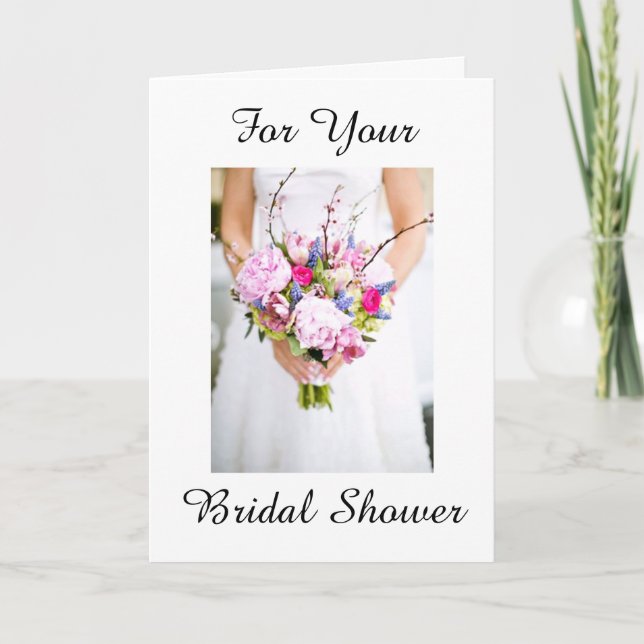 BRIDAL SHOWER CARD WITH WISHES ON NEW JOURNEY (Front)