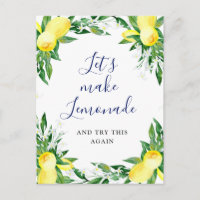 Bridal Shower Change the Date Lemons Blossom Green