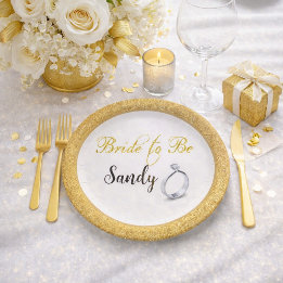  Bridal Shower Chic Bride to Be Paper Plate