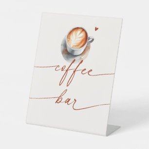 Bridal Shower Coffee Bar Pedestal Sign