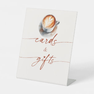 Bridal Shower Coffee Cards & Gifts  Pedestal Sign