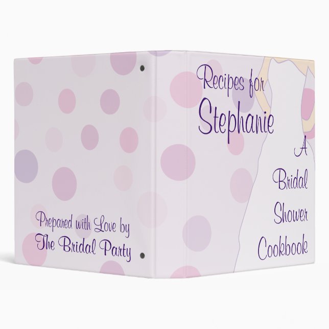 Bridal Shower Cookbook Binder (Background)