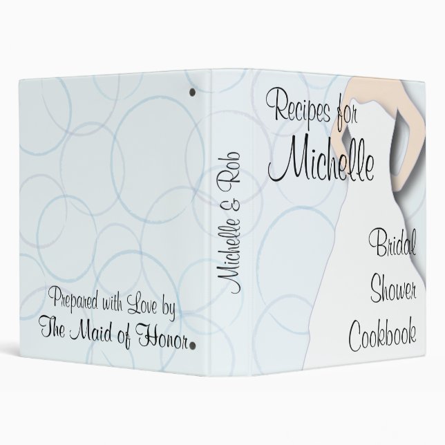 Bridal Shower Cookbook - Circles Binder (Background)