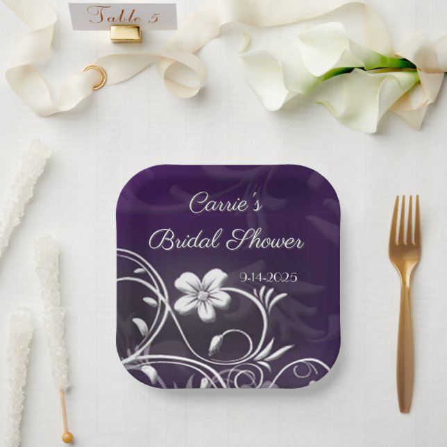 Bridal Shower custom paper plates (Wedding)