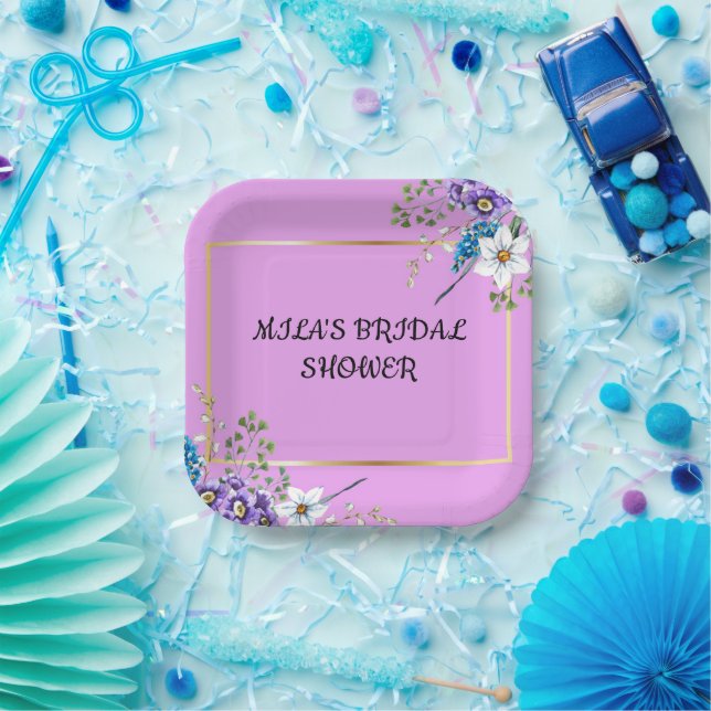BRIDAL SHOWER custom plates (Party)