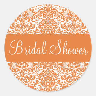 Bridal Shower Damask Envelope Sticker Seal