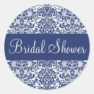 Bridal Shower Damask Envelope Sticker Seal