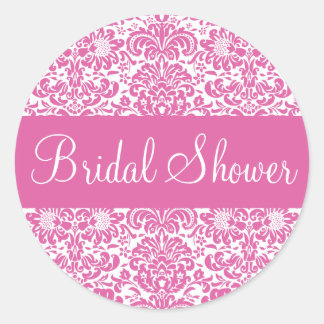 Bridal Shower Damask Envelope Sticker Seal