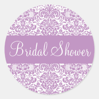 Bridal Shower Damask Envelope Sticker Seal