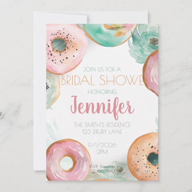 Bridal Shower - Doughnut Invitation (Front)