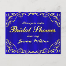 Bridal Shower Elegant Regal Golden Typography
