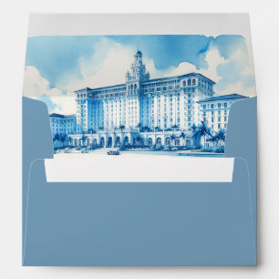 Bridal Shower Envelopes Elegant Dusty Blue