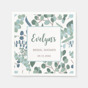 Bridal Shower Eucalyptus Napkin