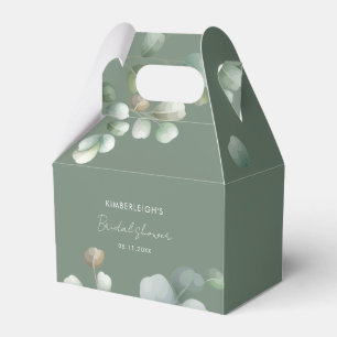  Bridal Shower Eucalyptus Script Favor Box