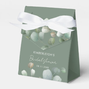  Bridal Shower Eucalyptus Script Minimalist Favor Box