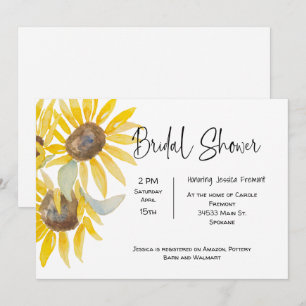 Bridal Shower Fall Sunflower Invitation