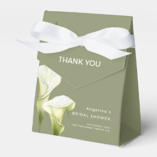 Bridal Shower Favour Boxes "Delicate calla lilies"