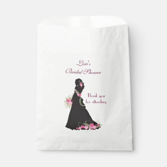 Bridal Shower Favour Silhouette Favour Bag (Front)