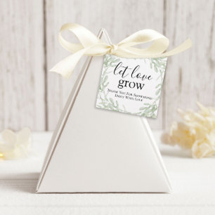 Bridal Shower Favour Tags, Let Love Grow Tags