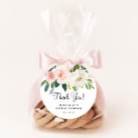 Bridal Shower Favour Tags, Thank You Classic Round Sticker<br><div class="desc">Our elegant favour tags are the cutest way to thank your guests for showering the bride! 
 
 Find matching items on our website: www.wordsandconfetti.com</div>