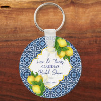 Bridal shower favours blue tiles lemon Amalfi