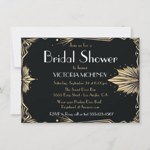 Bridal Shower Flapper Great Gatsby Harlem Nights Invitation