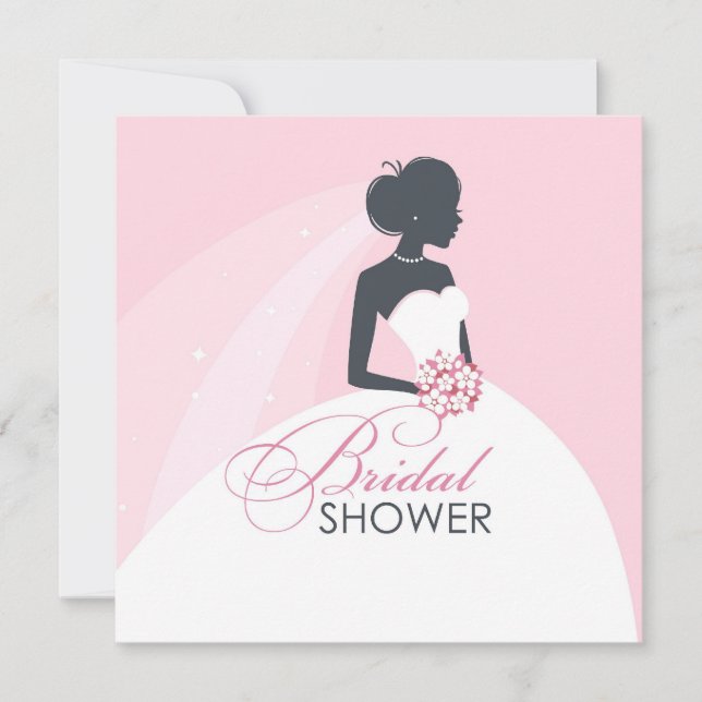Bridal Shower Flat Card Invitation (Front)