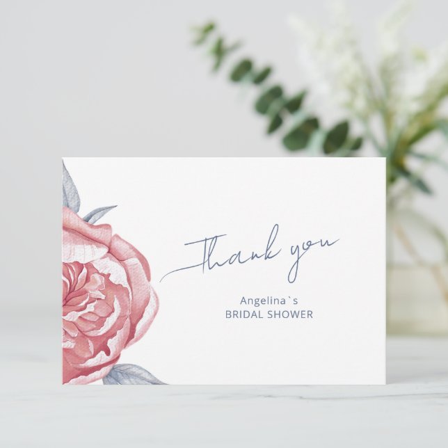 Bridal Shower  flat  thank you card  (Standing Front)