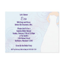 Bridal Shower Flora Invite Postcards