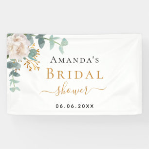 Bridal Shower floral eucalyptus greenery elegant Banner