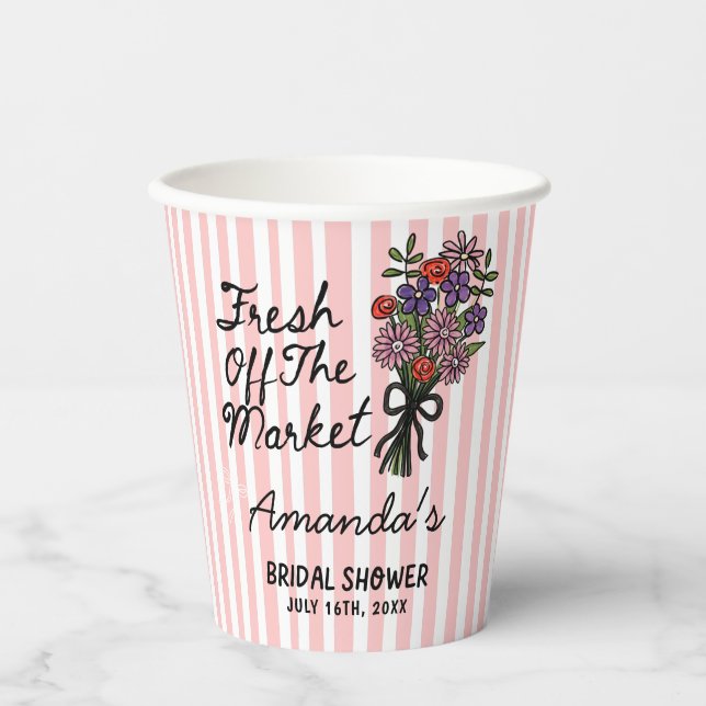 Bridal Shower Floral Paper Cups (Front)