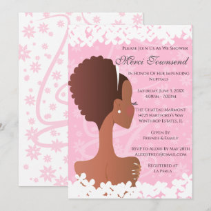 Bridal Shower Floral Pink Invitation