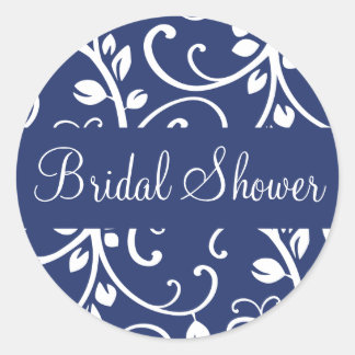 Bridal Shower Floral Vine Envelope Sticker Seal