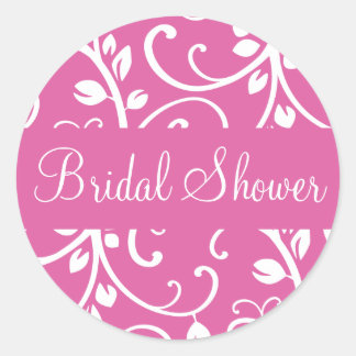 Bridal Shower Floral Vine Envelope Sticker Seal
