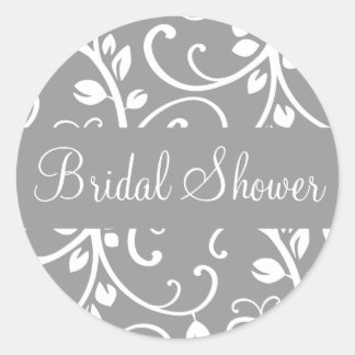Bridal Shower Floral Vine Envelope Sticker Seal