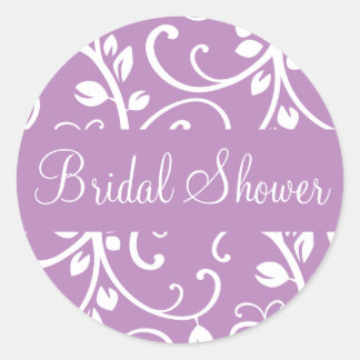 Bridal Shower Floral Vine Envelope Sticker Seal