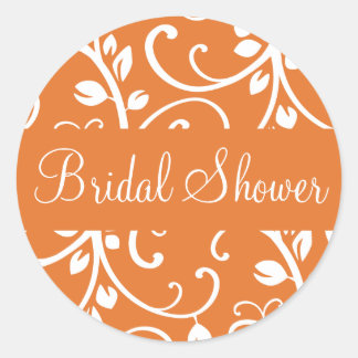Bridal Shower Floral Vine Envelope Sticker Seal