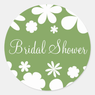 Bridal Shower Flower Power Sticker Seal