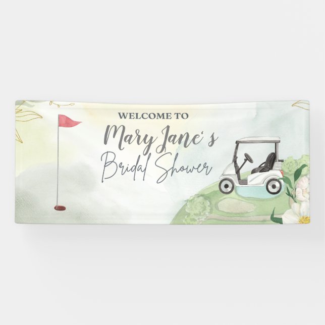 Bridal Shower for Golfer  Banner (Horizontal)