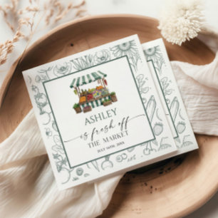 Bridal Shower Fresh Off The Market  Napkin