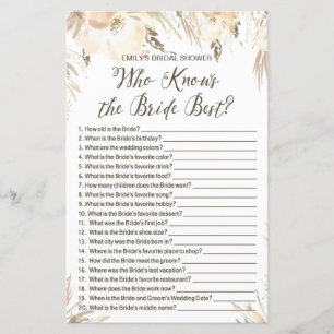 Bridal Shower Game