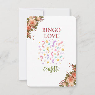 Bridal Shower Game Bingo Card – Confetti