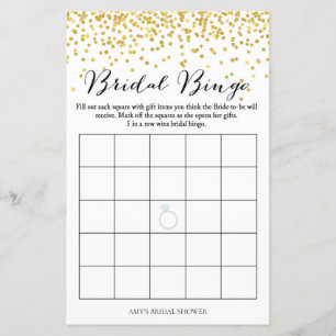 Bridal Shower Game - Bridal Bingo