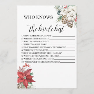 Bridal Shower Game Invitation