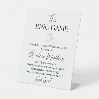 Bridal Shower Game Pedestal Sign