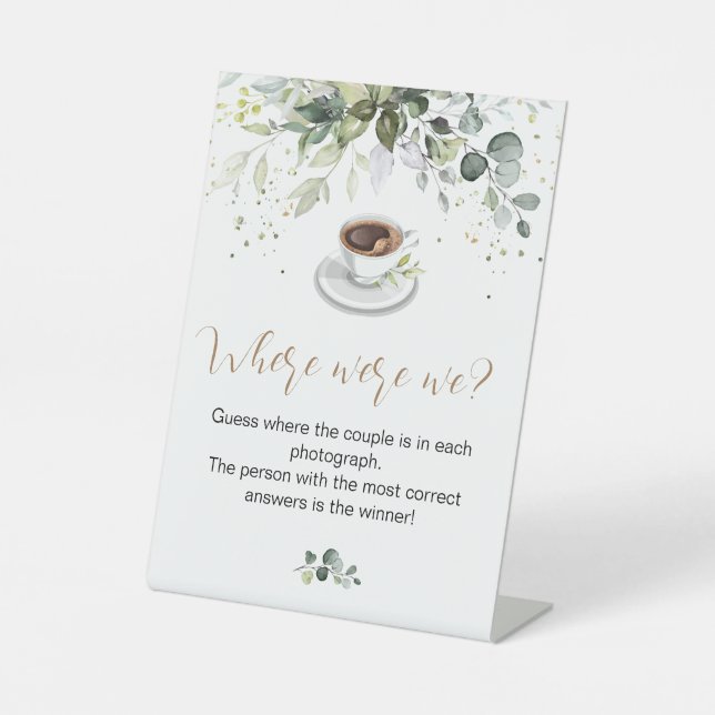 Bridal Shower Game Pedestal Sign (Front)